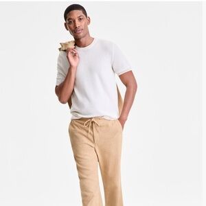 Men’s Regular Fit Textured 100% Cashmere Sweater T-Shirt size L